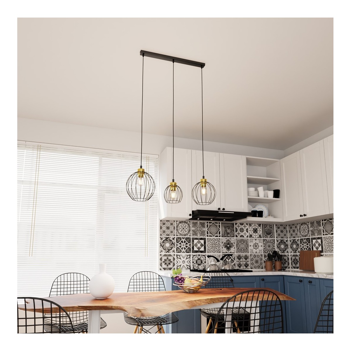 Emibig NANDO 3 BL GOLD EM1368/3 kolor złoty z kategorii lampy wiszące