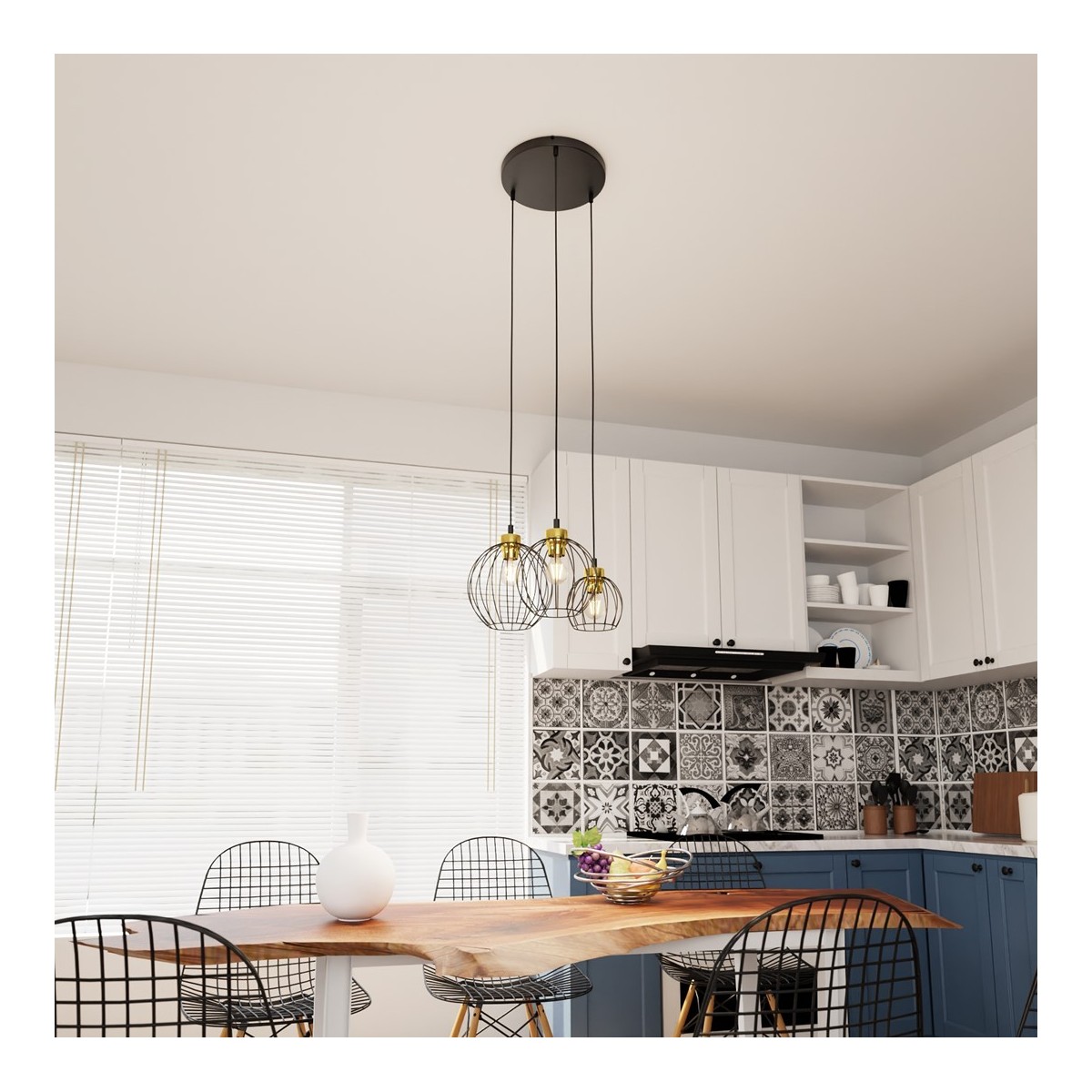 Emibig NANDO 3PREM BL GOLD EM1368/3PREM kolor złoty z kategorii lampy wiszące