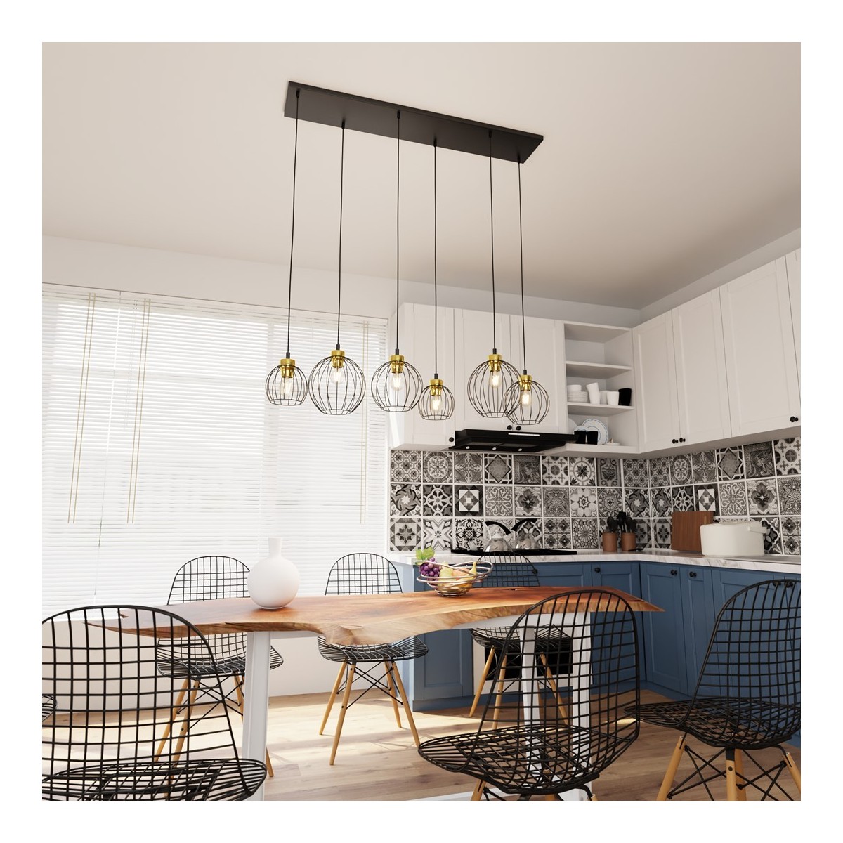 Emibig NANDO 6 BL GOLD EM1368/6 kolor złoty z kategorii lampy wiszące