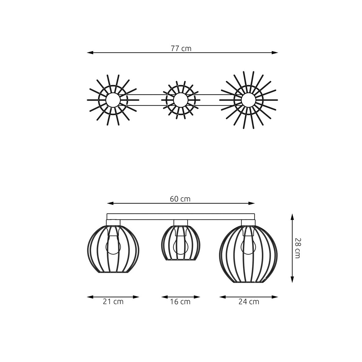 Emibig NEST 3 BL EM1371/3 kolor czarny z kategorii lampy sufitowe