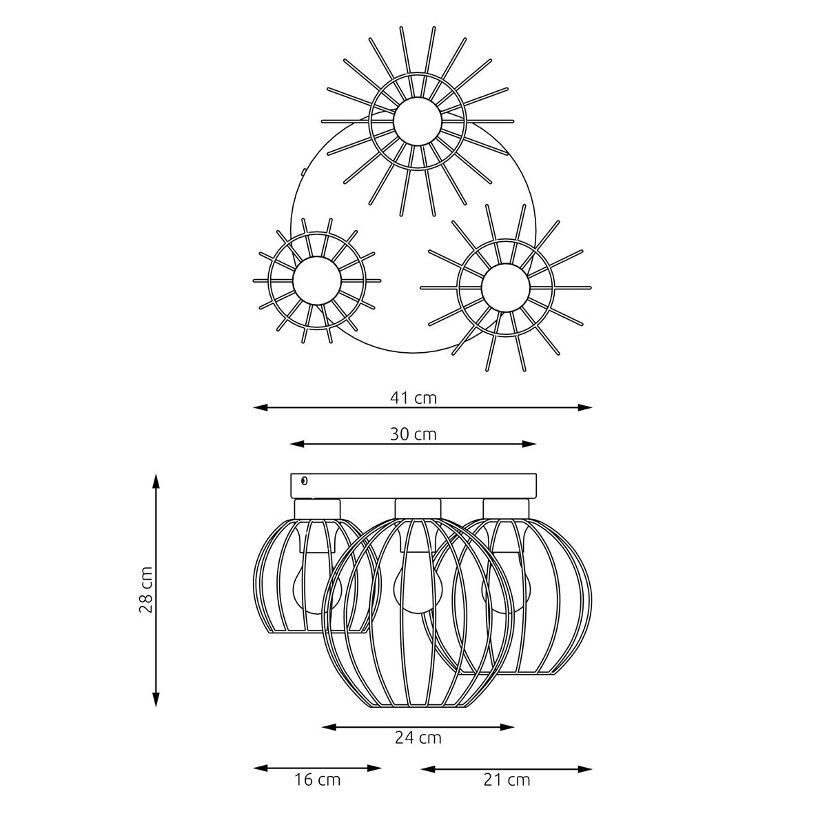 Emibig NEST 3PREM BL EM1371/3PREM kolor czarny z kategorii lampy sufitowe