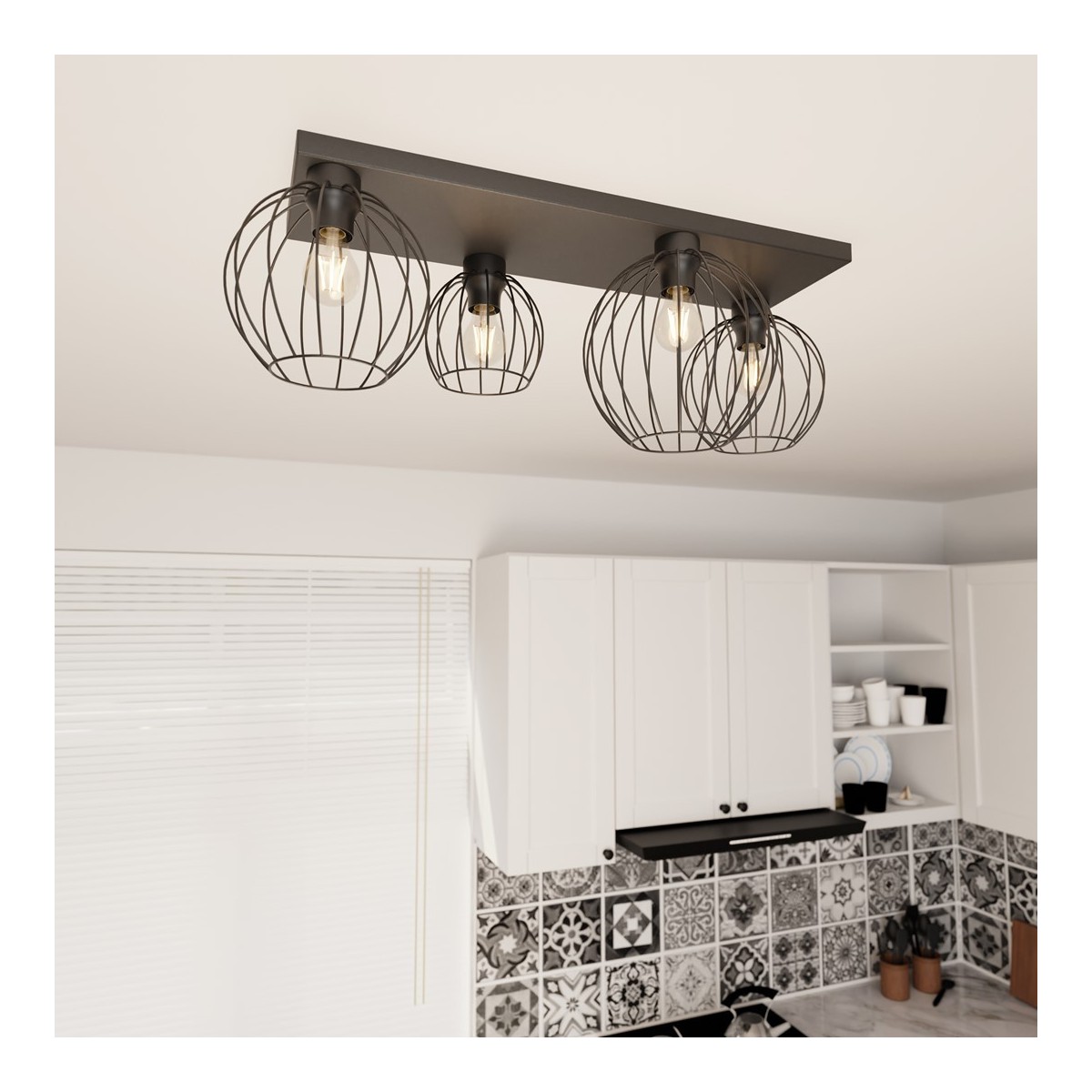 Emibig NEST 4 BL EM1371/4 kolor czarny z kategorii lampy sufitowe