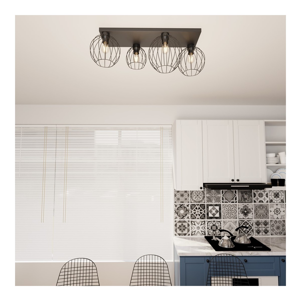 Emibig NEST 4 BL EM1371/4 kolor czarny z kategorii lampy sufitowe