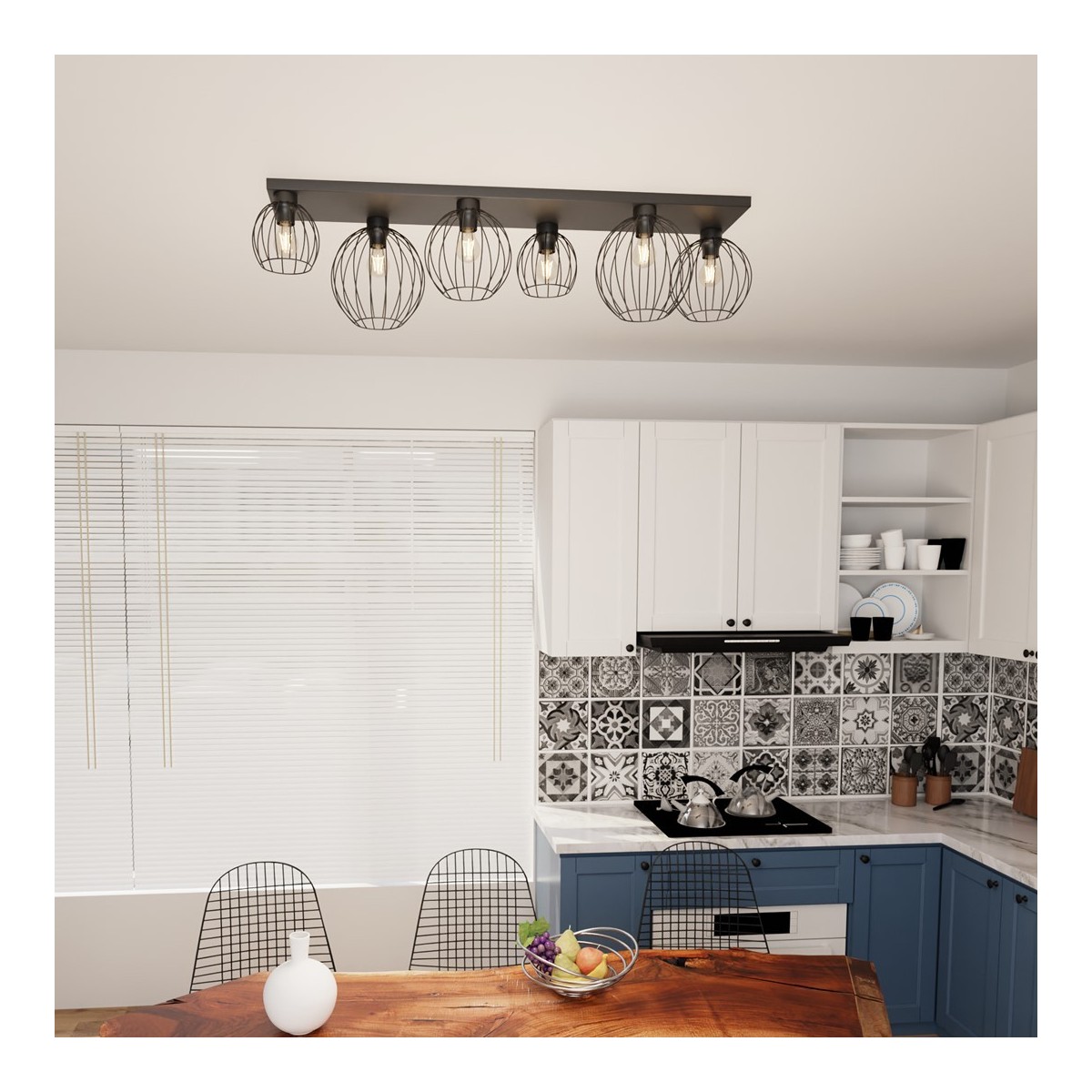 Emibig NEST 6 BL EM1371/6 kolor czarny z kategorii lampy sufitowe