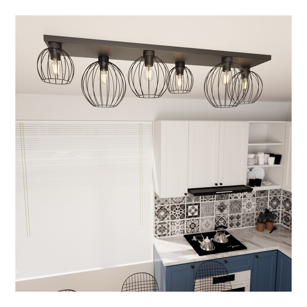 Emibig NEST 6 BL EM1371/6 kolor czarny z kategorii lampy sufitowe