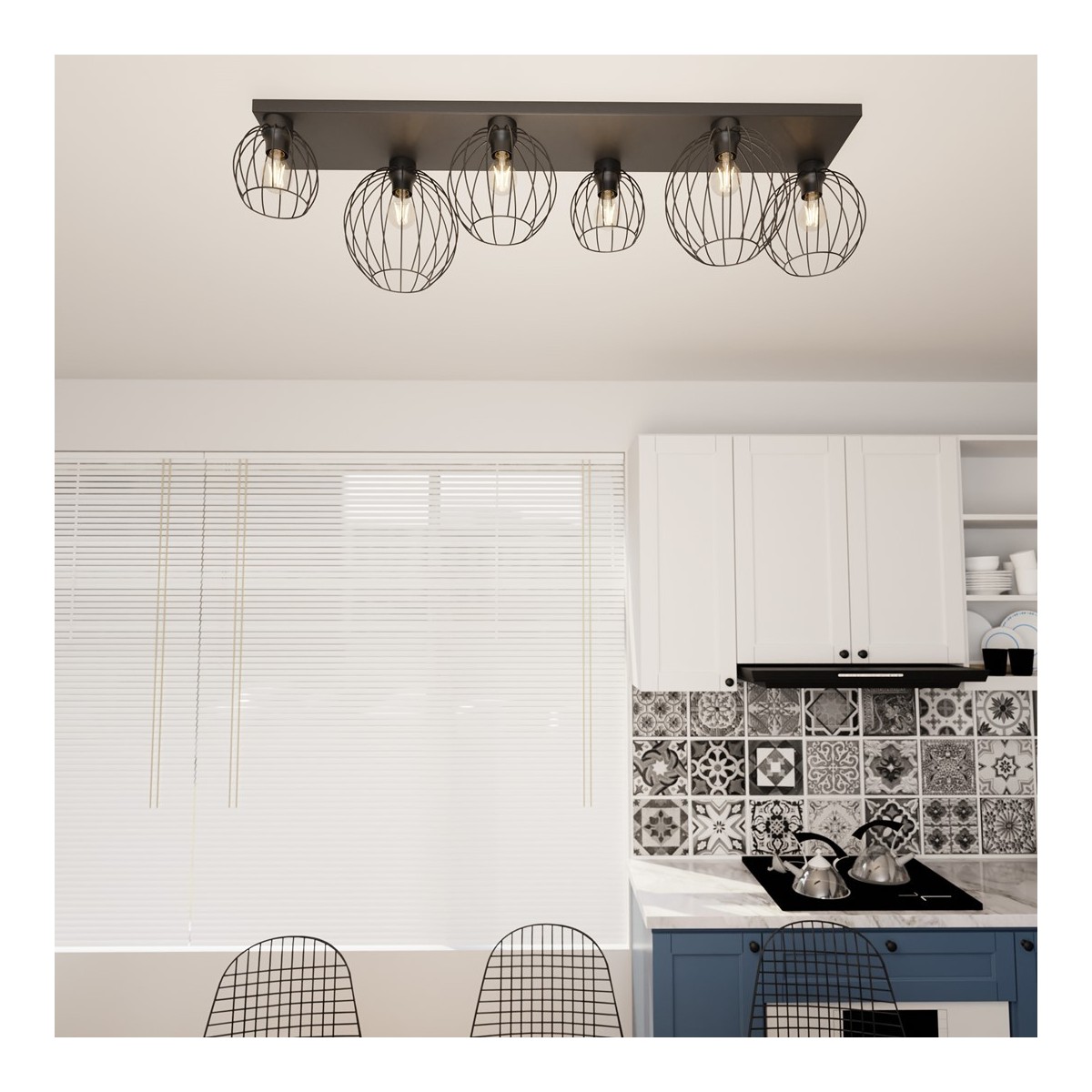 Emibig NEST 6 BL EM1371/6 kolor czarny z kategorii lampy sufitowe