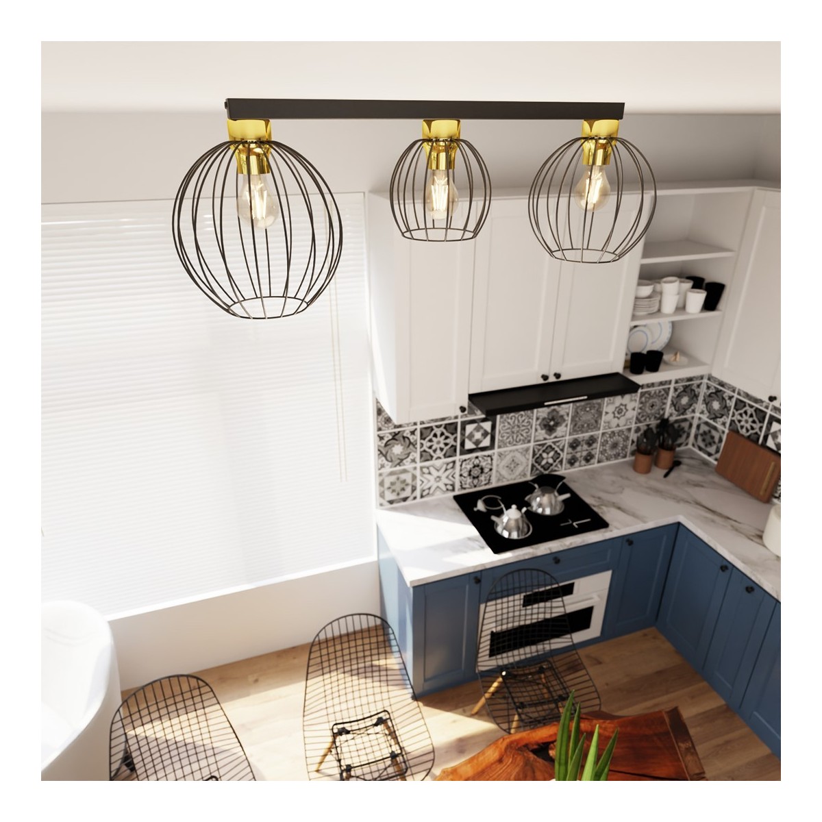 Emibig NEST 3 BL GOLD EM1370/3 kolor złoty z kategorii lampy sufitowe