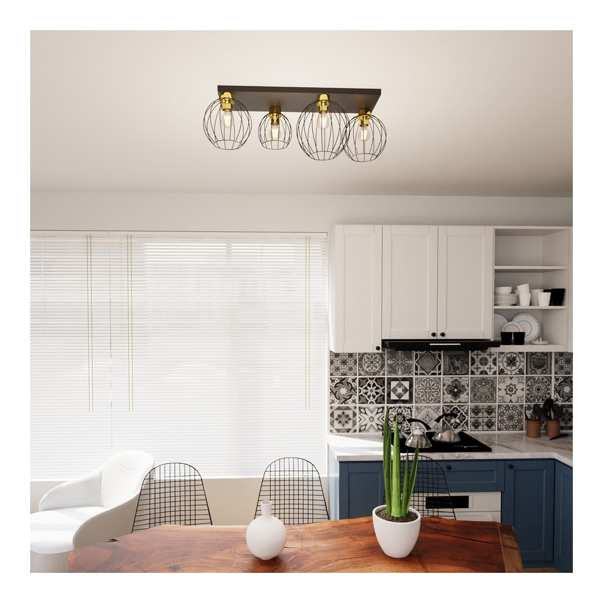 Emibig NEST 4 BL GOLD EM1370/4 kolor złoty z kategorii lampy sufitowe