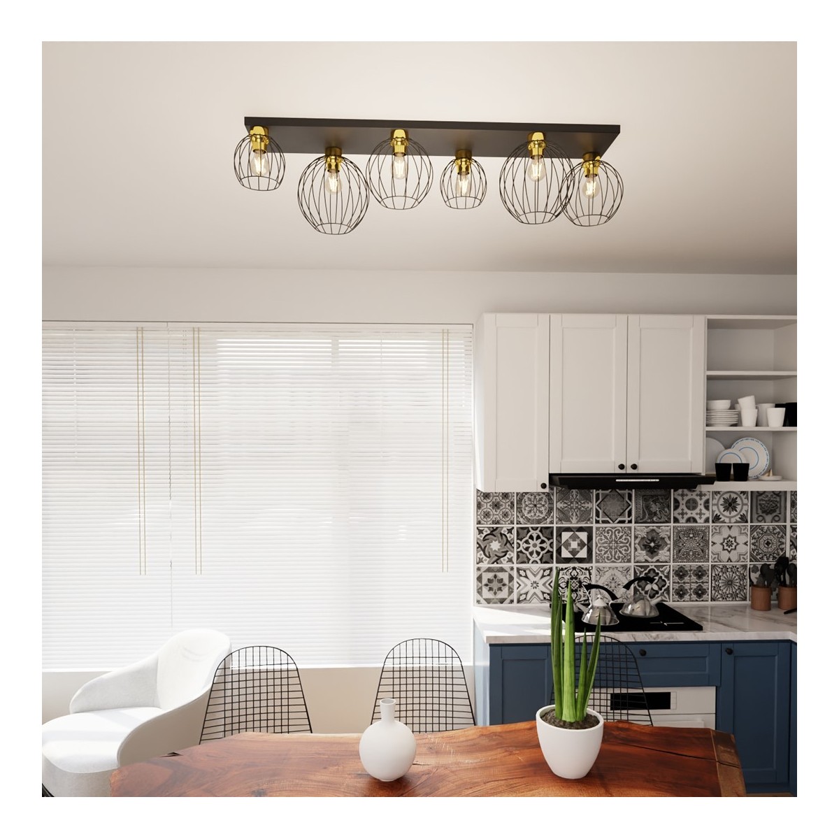 Emibig NEST 6 BL GOLD EM1370/6 kolor złoty z kategorii lampy sufitowe