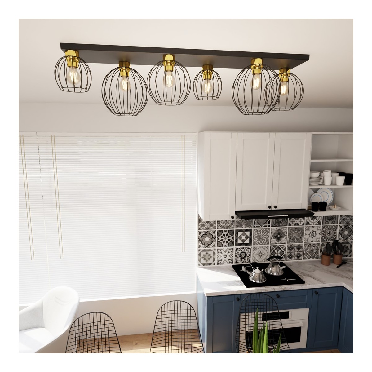 Emibig NEST 6 BL GOLD EM1370/6 kolor złoty z kategorii lampy sufitowe