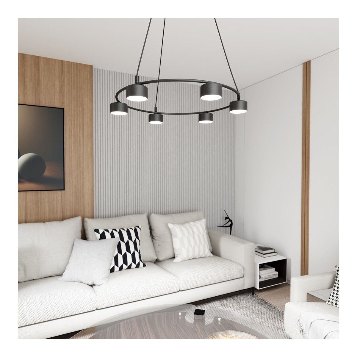 Emibig STARLIT 6 BL EM1372/6 kolor czarny z kategorii lampy wiszące