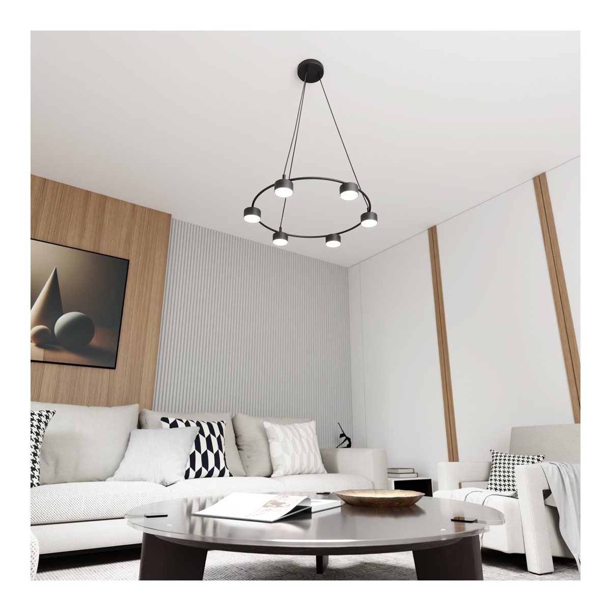 Emibig STARLIT 6 BL EM1372/6 kolor czarny z kategorii lampy wiszące