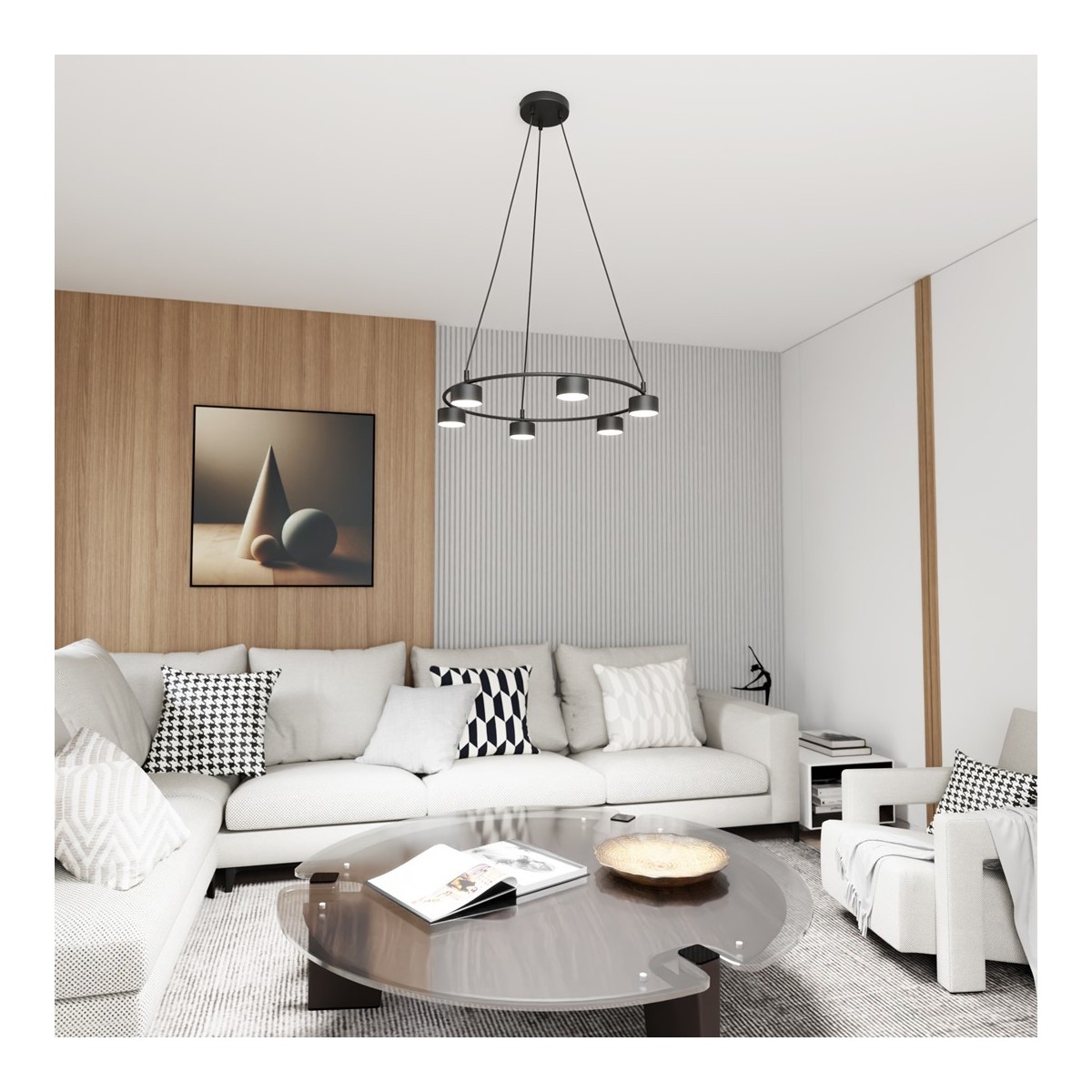 Emibig STARLIT 6 BL EM1372/6 kolor czarny z kategorii lampy wiszące