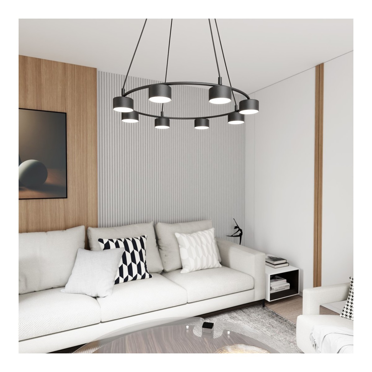 Emibig STARLIT 8 BL EM1372/8 kolor czarny z kategorii lampy wiszące