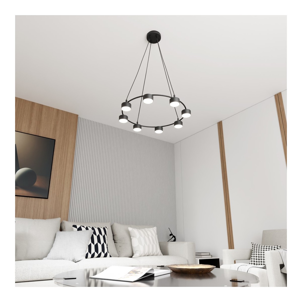 Emibig STARLIT 8 BL EM1372/8 kolor czarny z kategorii lampy wiszące