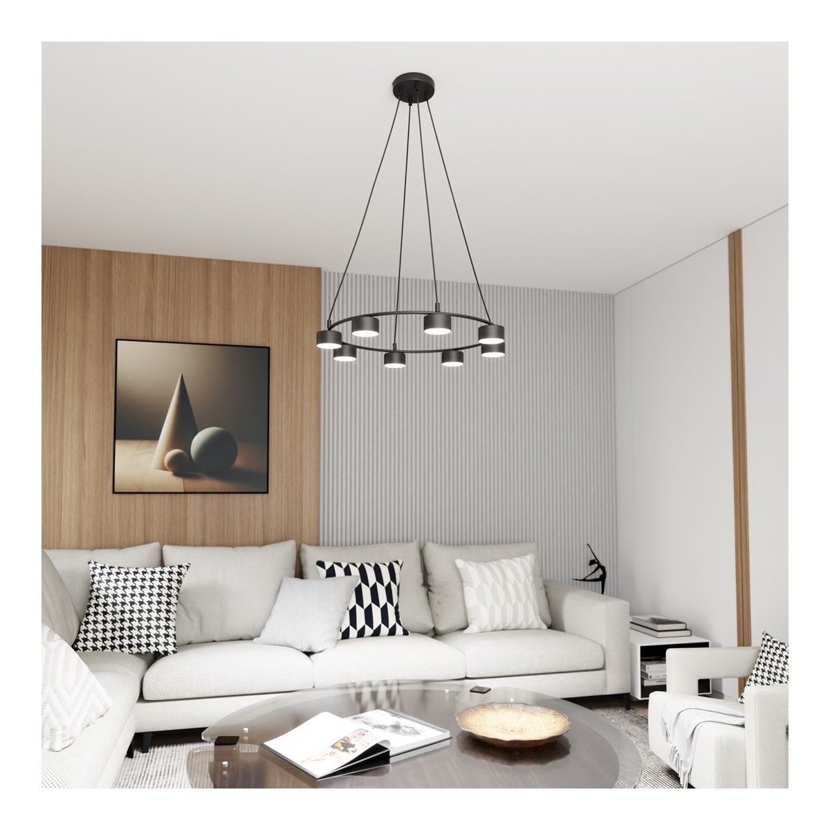 Emibig STARLIT 8 BL EM1372/8 kolor czarny z kategorii lampy wiszące