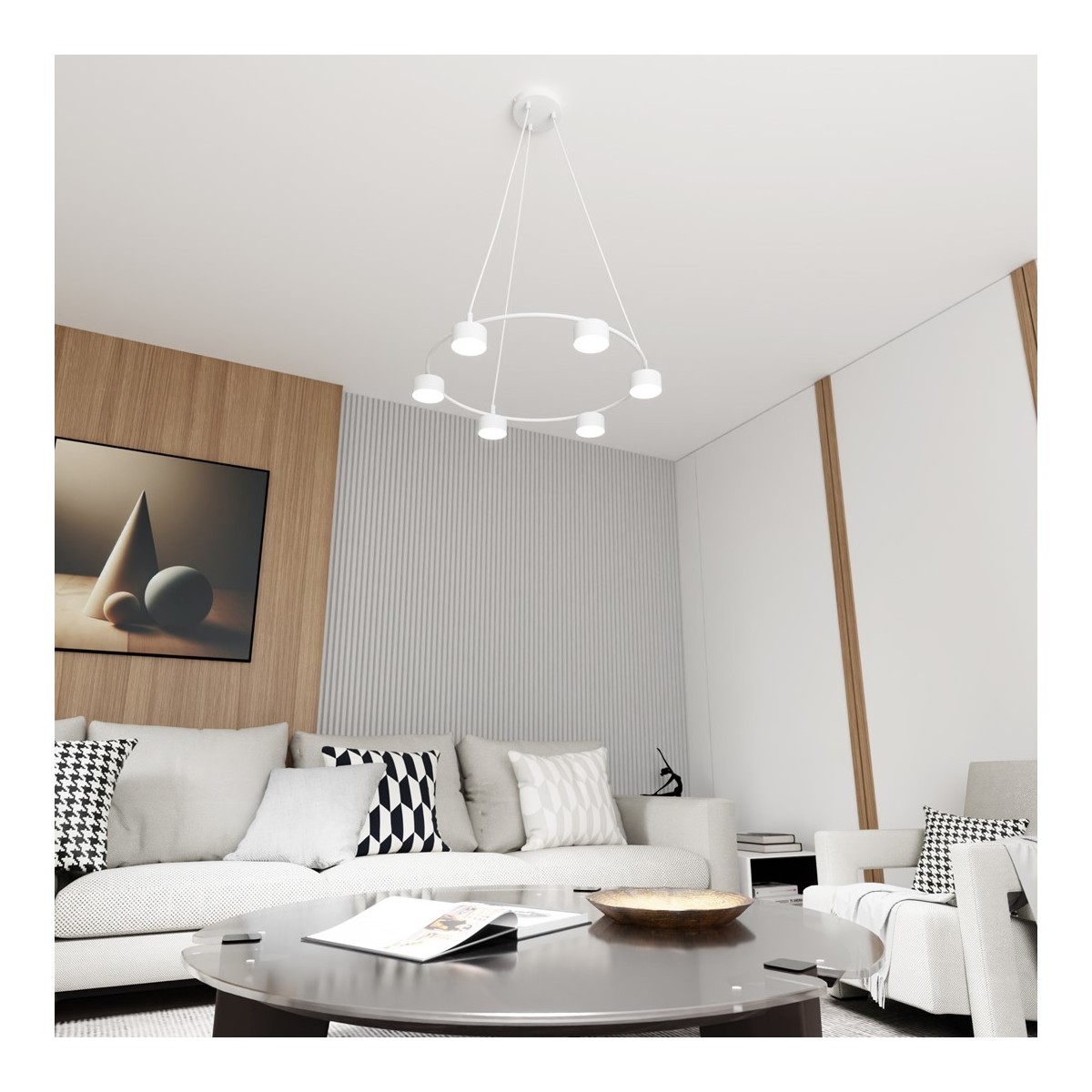 Emibig STARLIT 6 WH EM1373/6 kolor biały z kategorii lampy wiszące