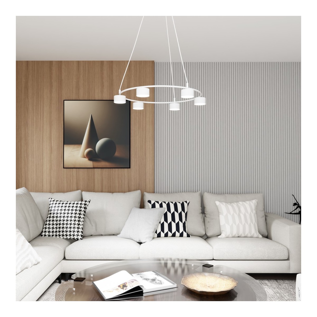 Emibig STARLIT 6 WH EM1373/6 kolor biały z kategorii lampy wiszące