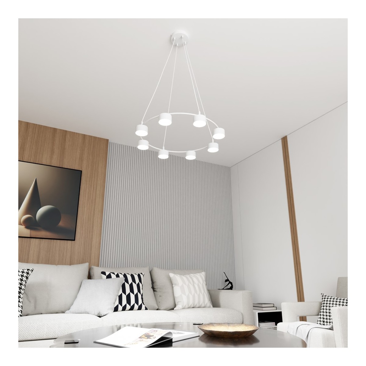 Emibig STARLIT 8 WH EM1373/8 kolor biały z kategorii lampy wiszące