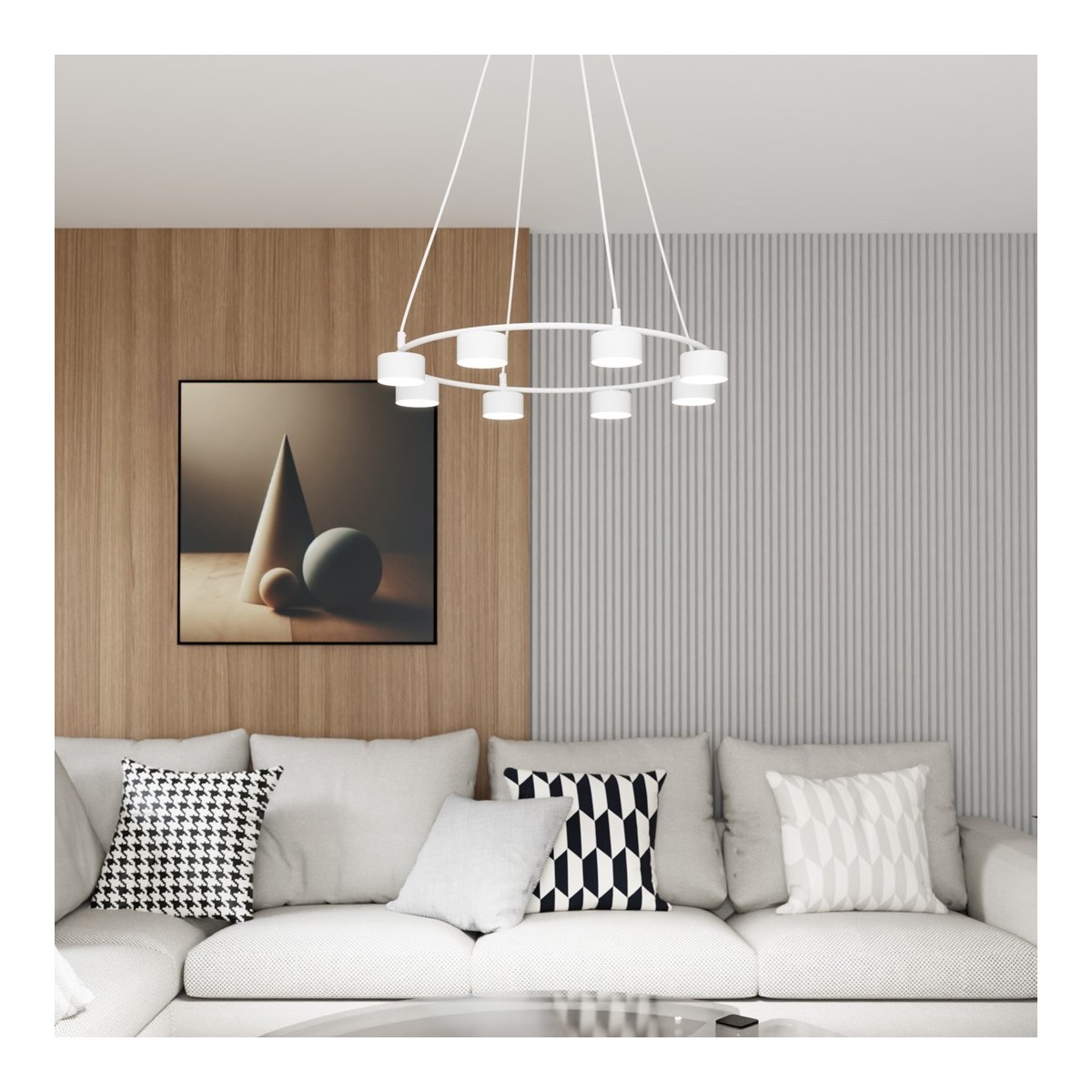 Emibig STARLIT 8 WH EM1373/8 kolor biały z kategorii lampy wiszące