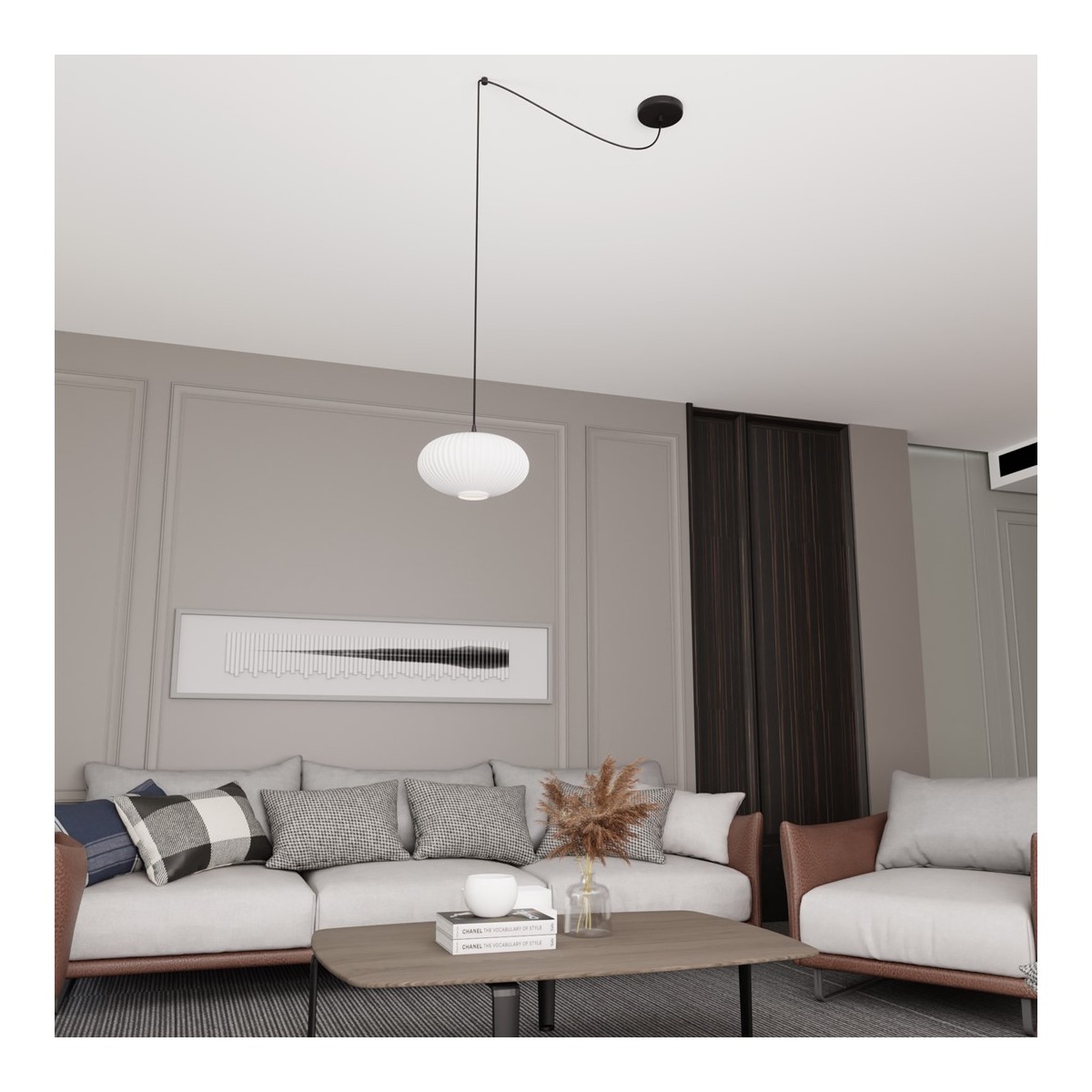 Emibig ORIGO 1 BL OPAL EM1374/1 kolor czarny z kategorii lampy wiszące