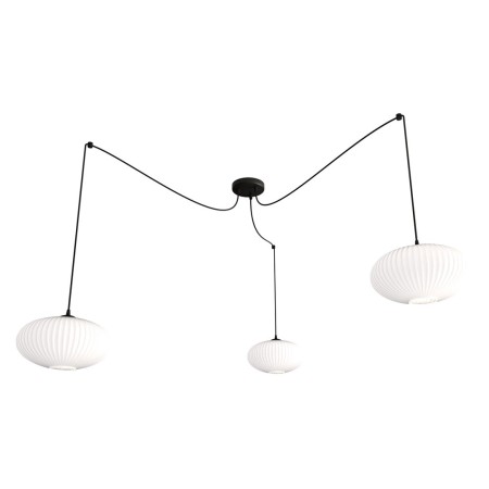 Emibig ORIGO 3 BL OPAL EM1374/3 kolor czarny z kategorii lampy wiszące