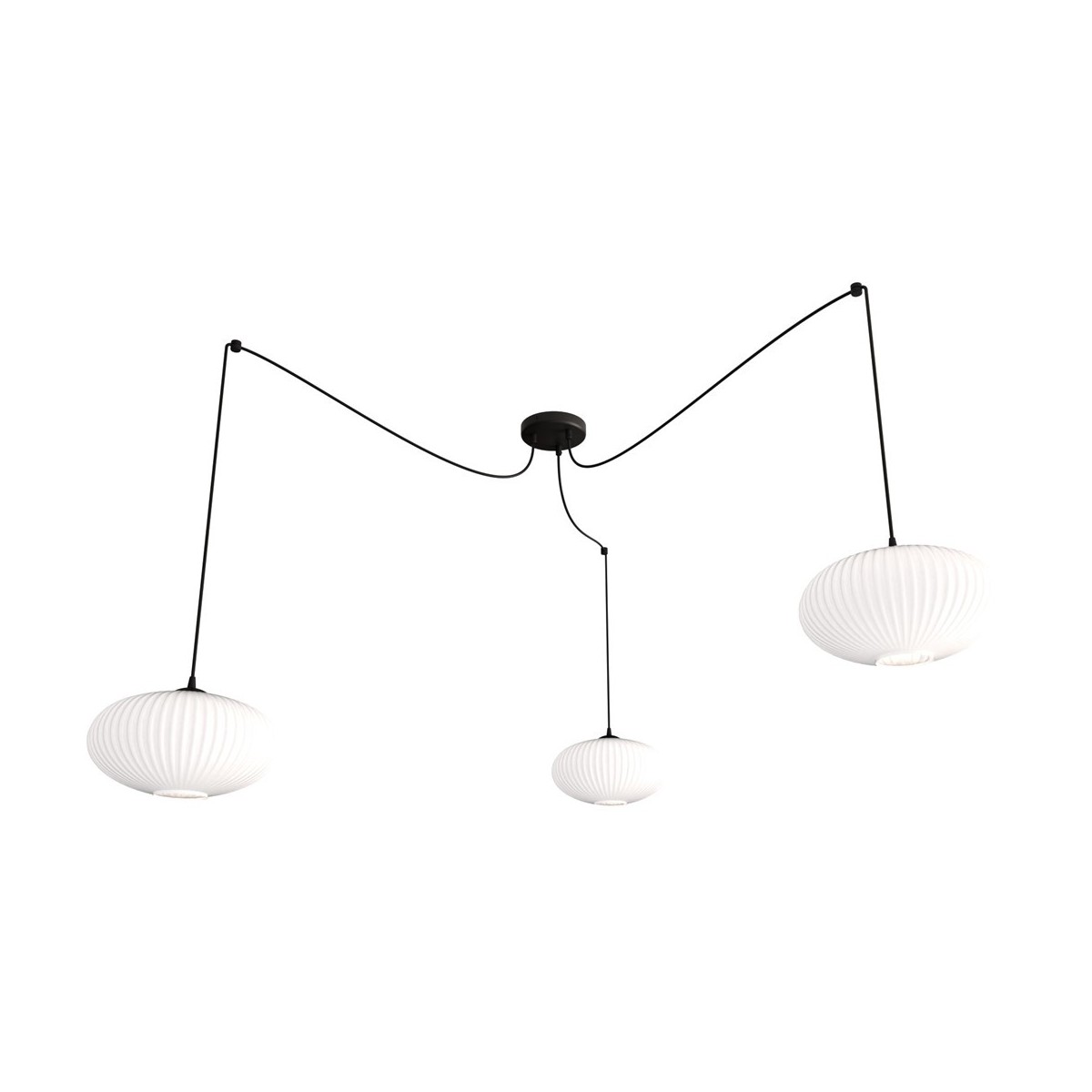 Emibig ORIGO 3 BL OPAL EM1374/3 kolor czarny z kategorii lampy wiszące