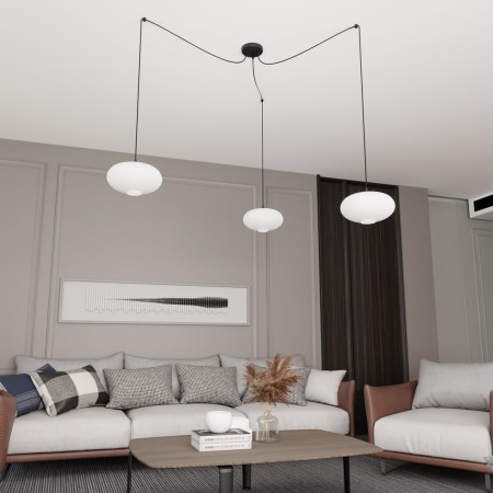 Emibig ORIGO 3 BL OPAL EM1374/3 kolor czarny z kategorii lampy wiszące