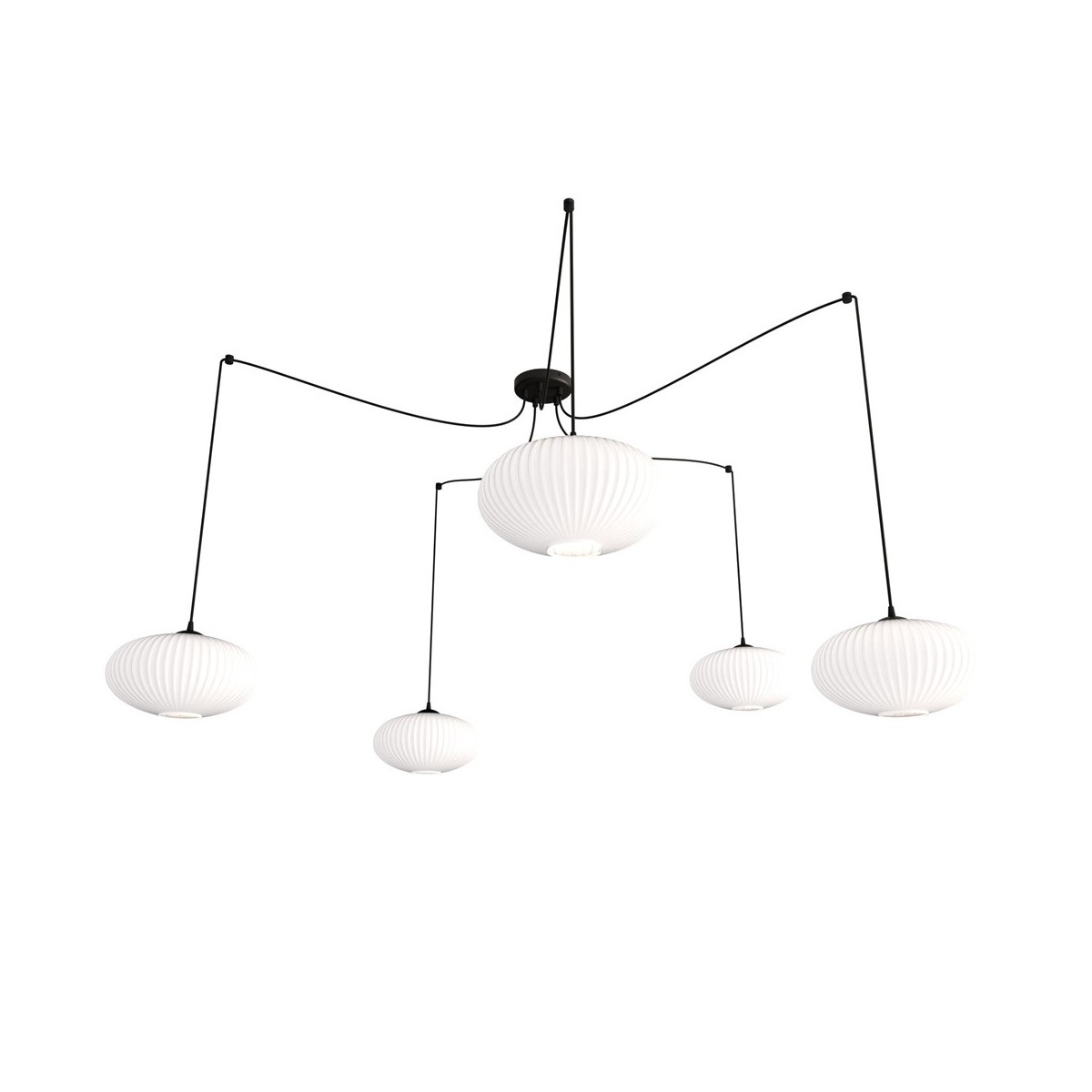 Emibig ORIGO 5 BL OPAL EM1374/5 kolor czarny z kategorii lampy wiszące