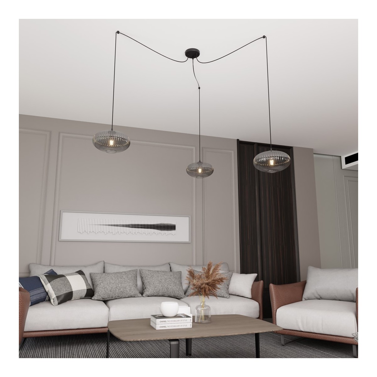 Emibig ORIGO 3 BL GRAFIT EM1375/3 kolor czarny z kategorii lampy wiszące