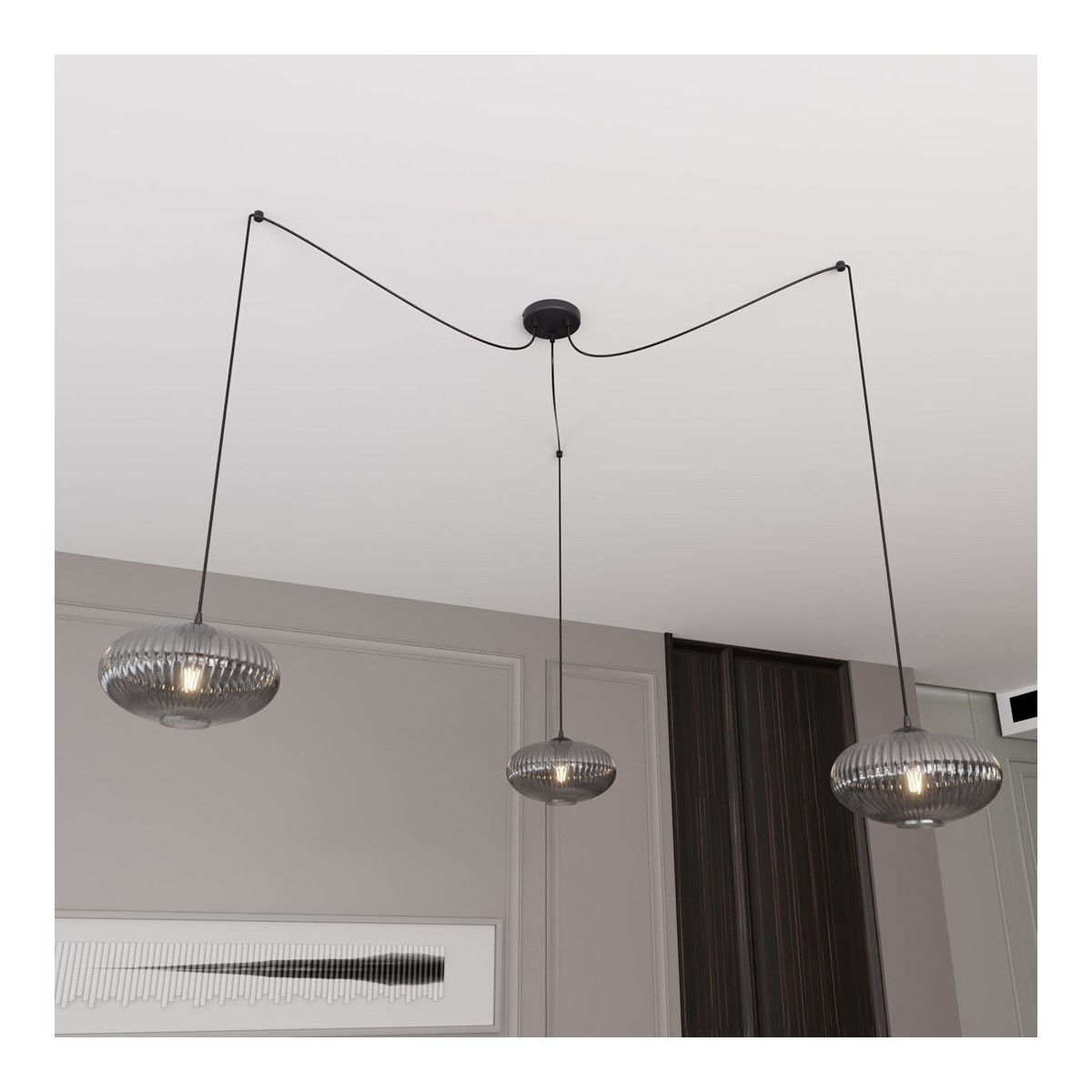 Emibig ORIGO 3 BL GRAFIT EM1375/3 kolor czarny z kategorii lampy wiszące