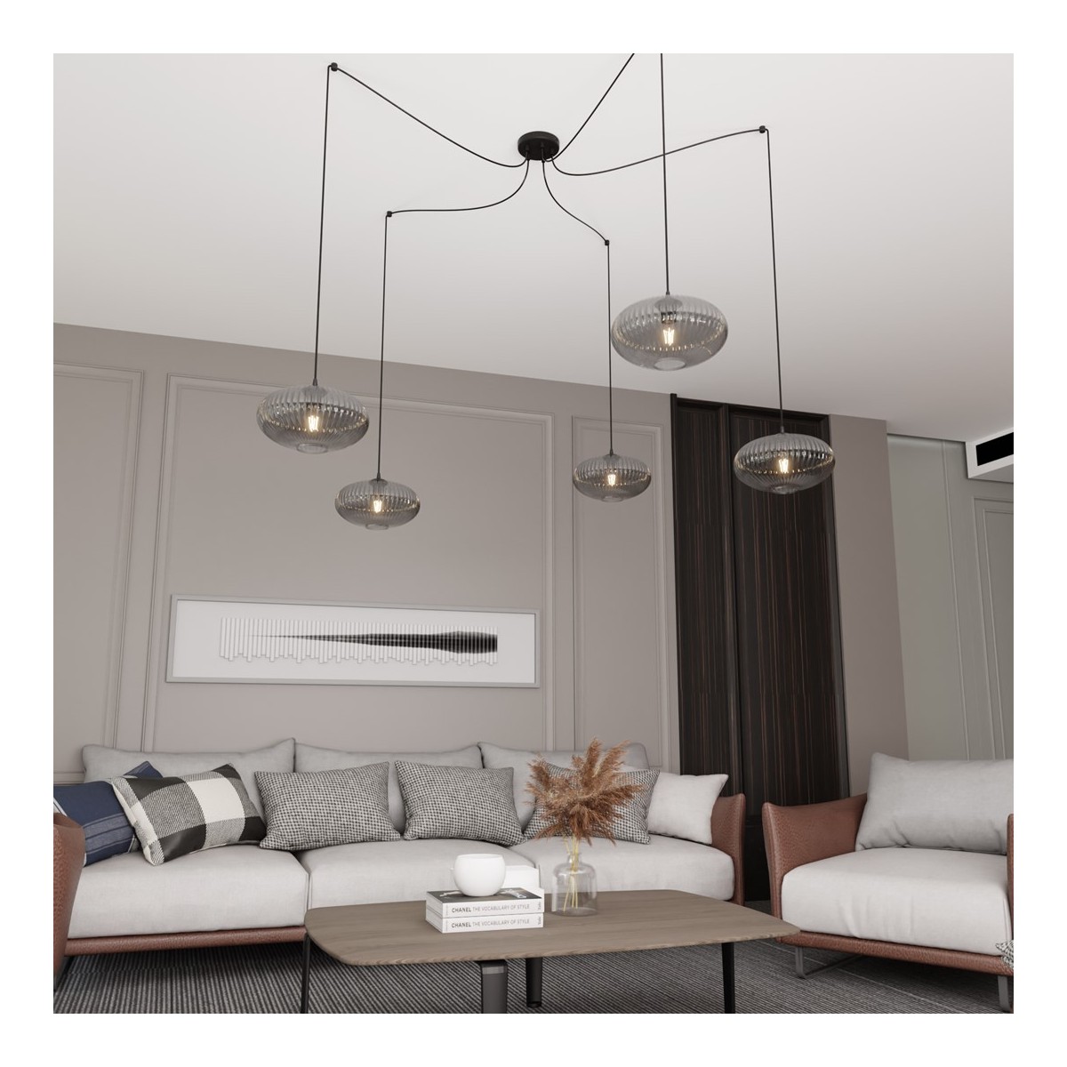 Emibig ORIGO 5 BL GRAFIT EM1375/5 kolor czarny z kategorii lampy wiszące