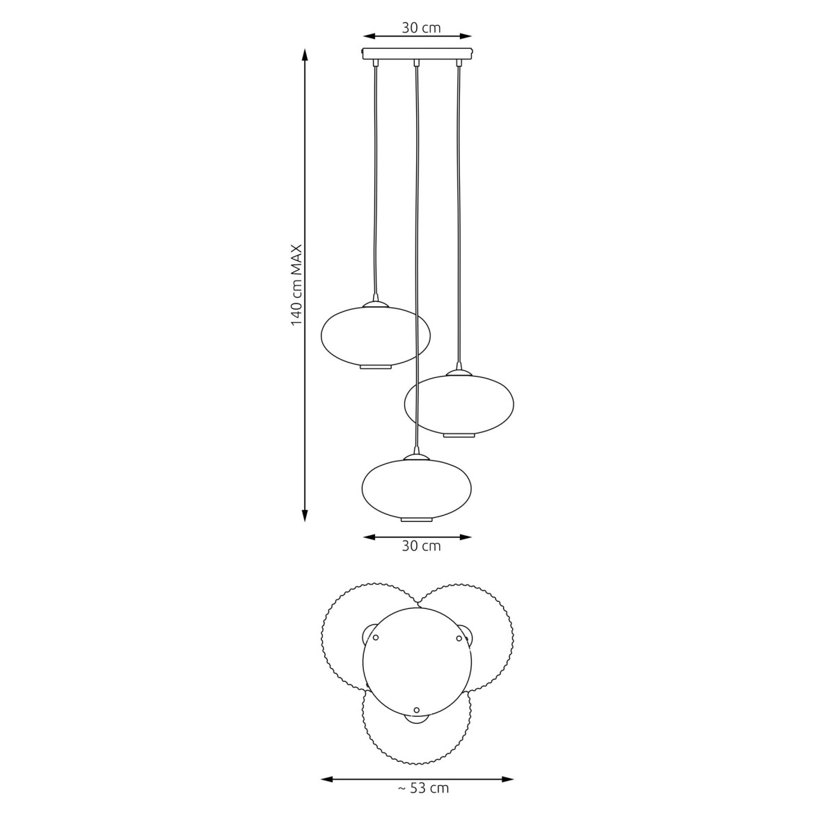 Emibig COCO 3 BL PREM GRAFIT EM1377/3PREM kolor czarny z kategorii lampy wiszące