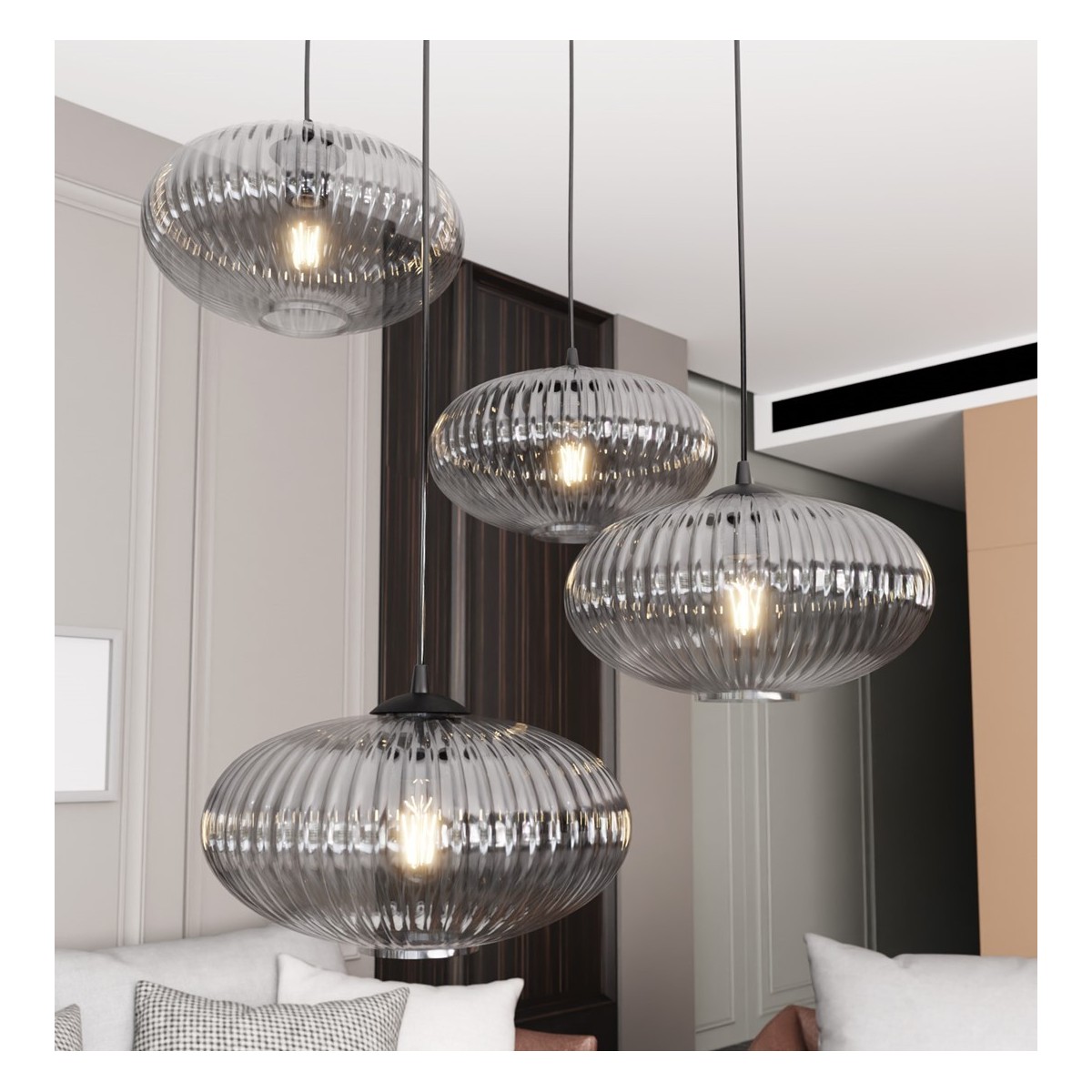 Emibig COCO 4 BL PREM GRAFIT EM1377/4PREM kolor czarny z kategorii lampy wiszące