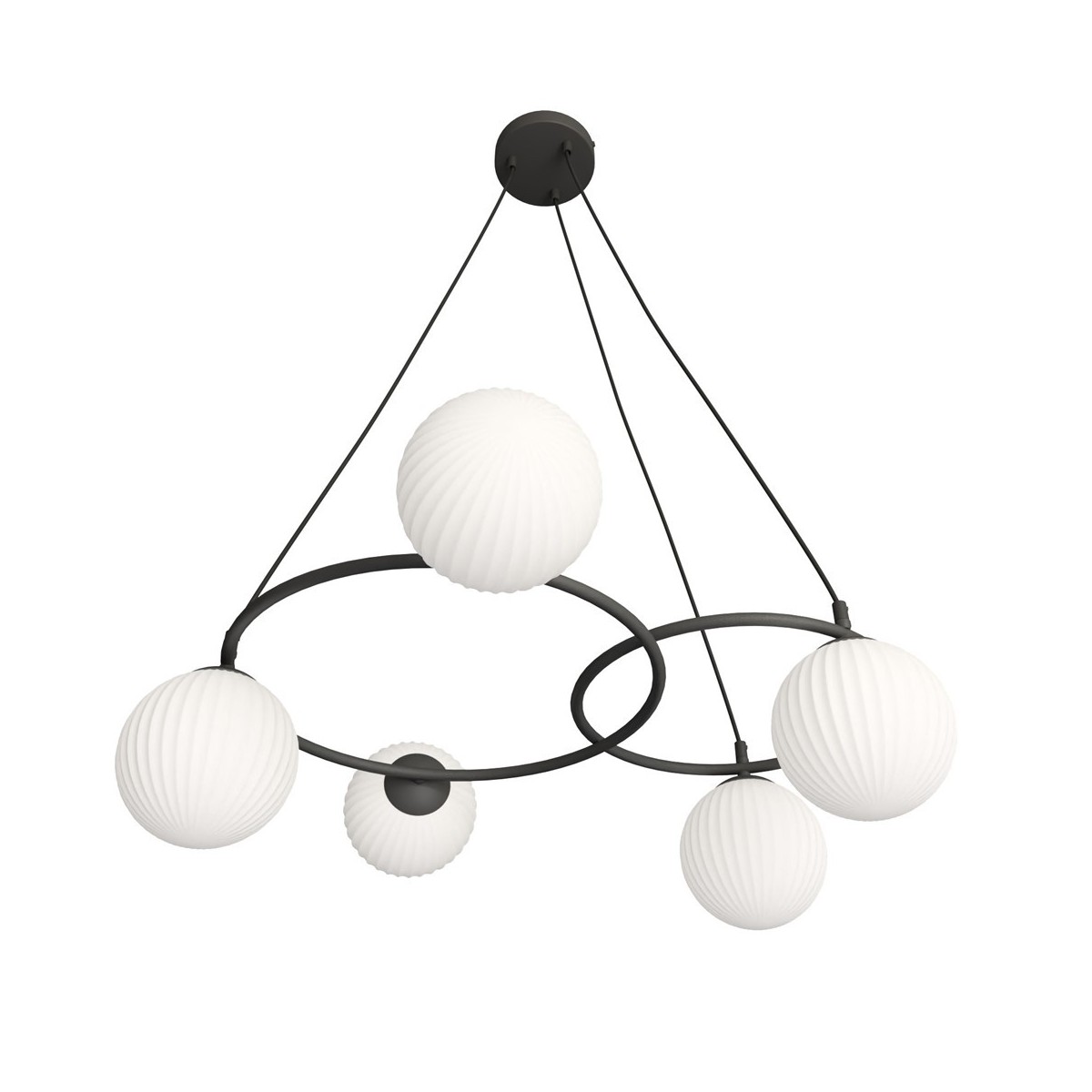 Emibig LIBRA 5 BL OPAL EM1379/5 kolor czarny z kategorii lampy sufitowe