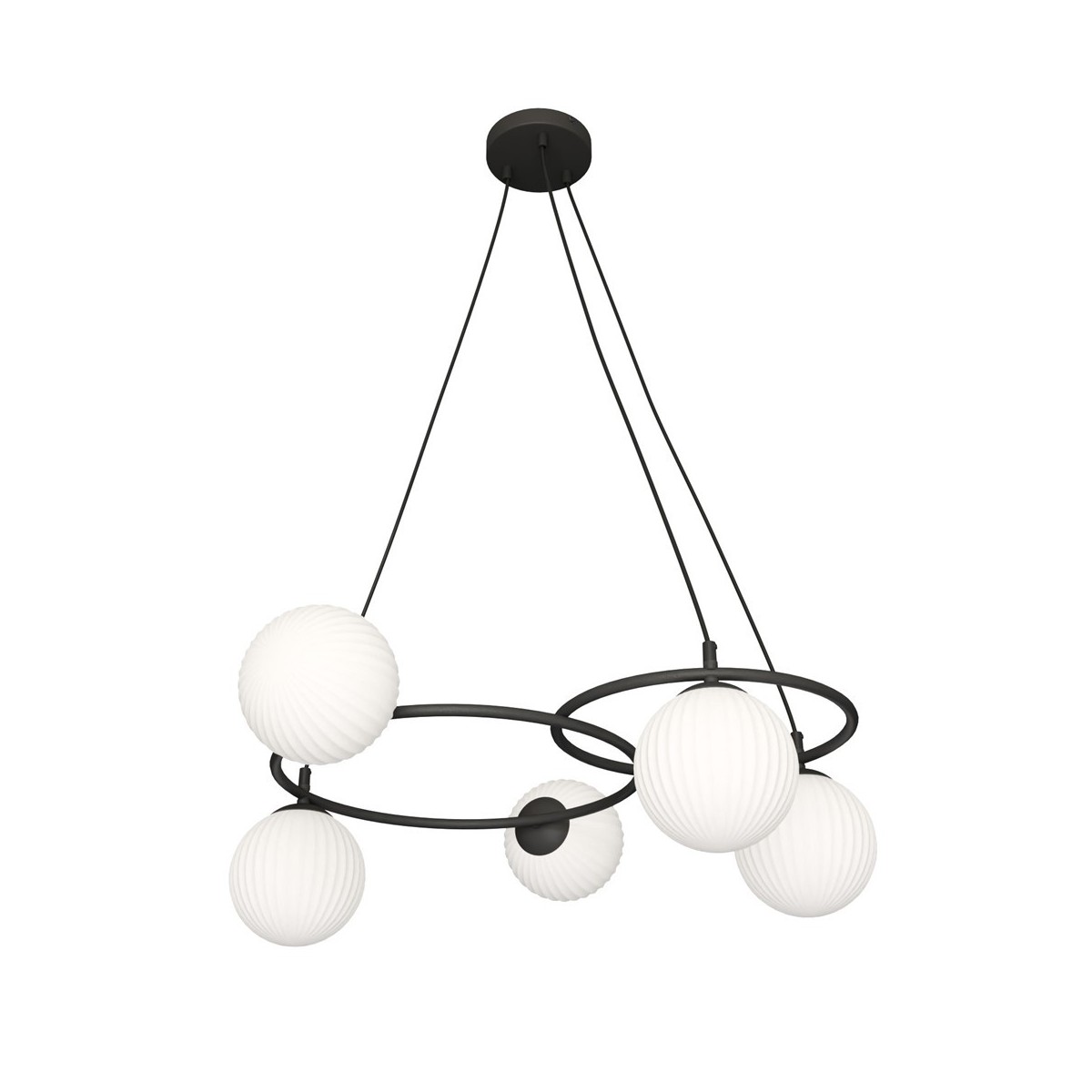 Emibig LIBRA 5 BL OPAL EM1379/5 kolor czarny z kategorii lampy sufitowe