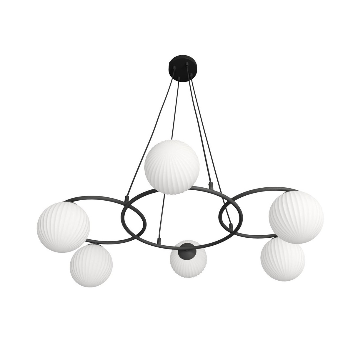 Emibig LIBRA 6 BL OPAL EM1379/6 kolor czarny z kategorii lampy sufitowe