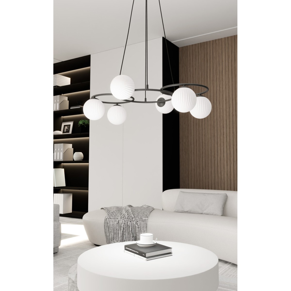 Emibig LIBRA 6 BL OPAL EM1379/6 kolor czarny z kategorii lampy sufitowe