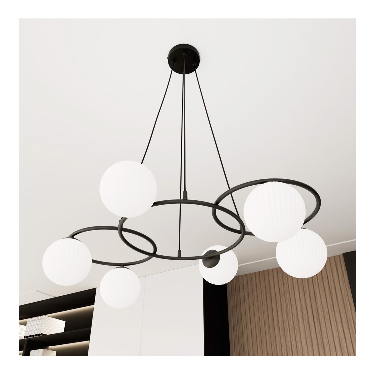 Emibig LIBRA 6 BL OPAL EM1379/6 kolor czarny z kategorii lampy sufitowe