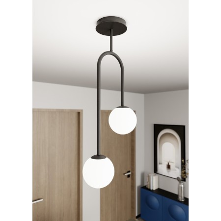 Emibig ATRIA 2 BL OPAL EM1383/2 kolor czarny z kategorii lampy sufitowe