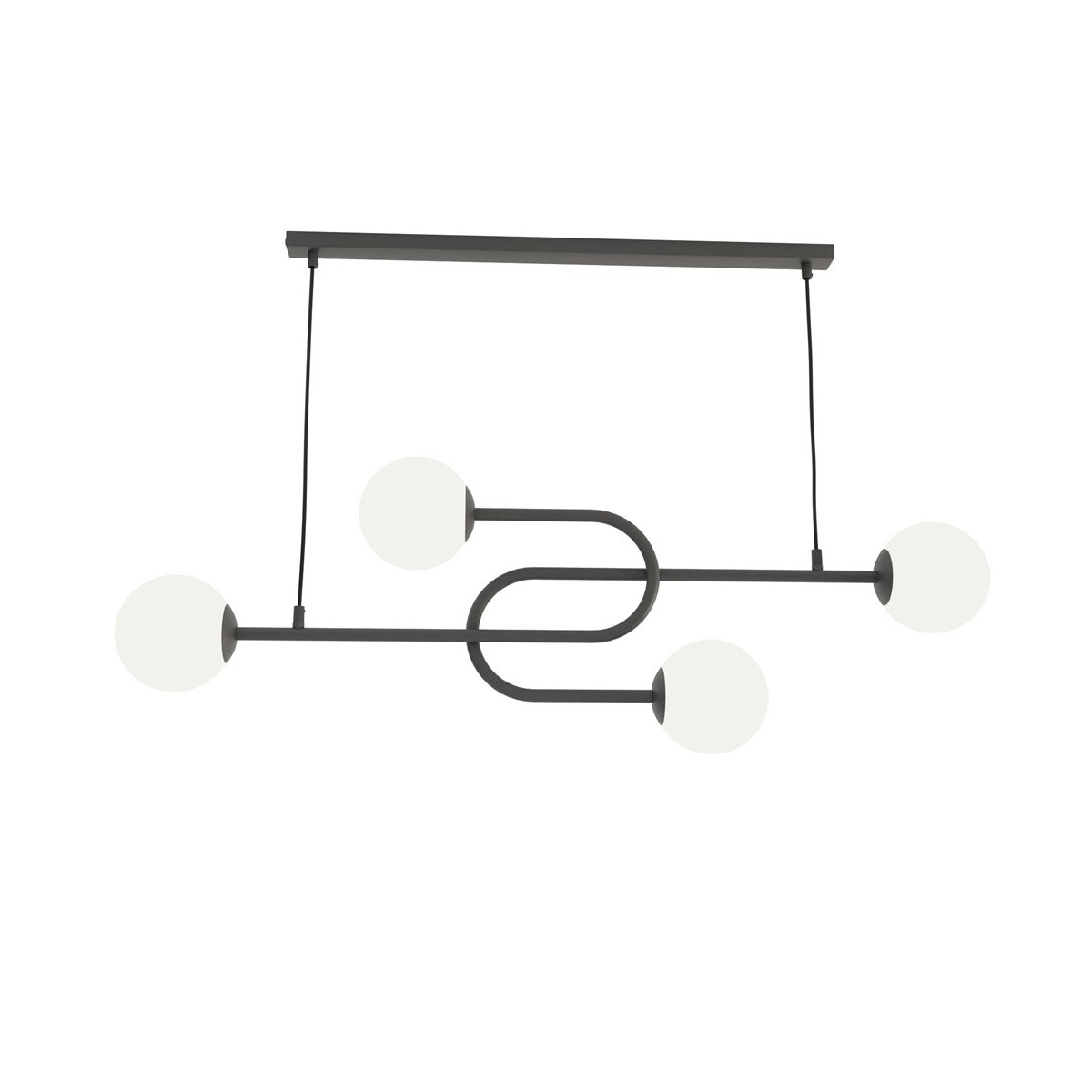 Emibig ATRIA 4 BL OPAL EM1383/4 kolor czarny z kategorii lampy sufitowe