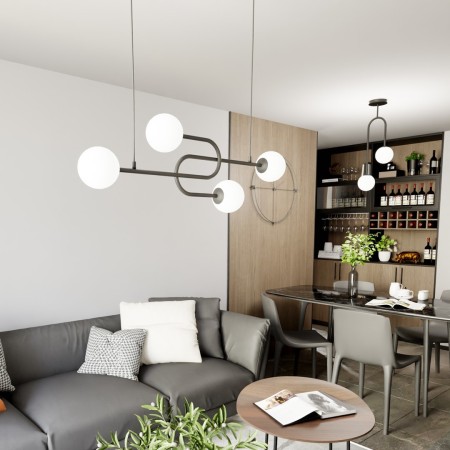 Emibig ATRIA 4 BL OPAL EM1383/4 kolor czarny z kategorii lampy sufitowe