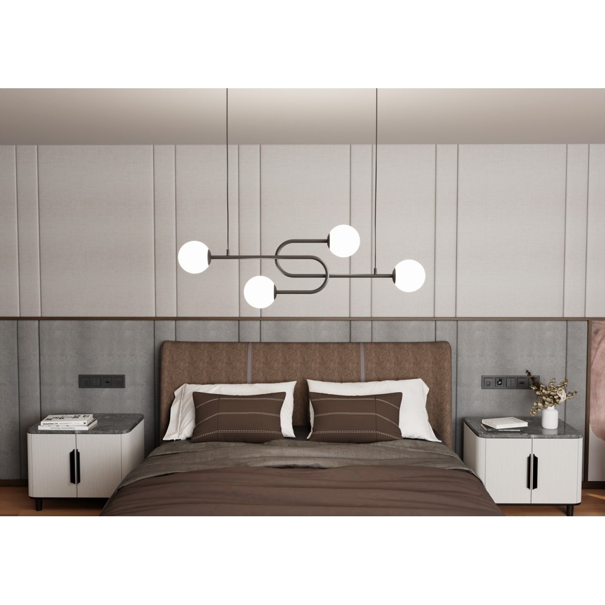 Emibig ATRIA 4 BL OPAL EM1383/4 kolor czarny z kategorii lampy sufitowe