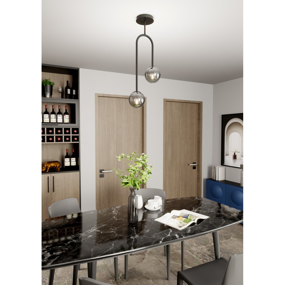 Emibig ATRIA 2 BL GRAFIT EM1384/2 kolor czarny z kategorii lampy sufitowe