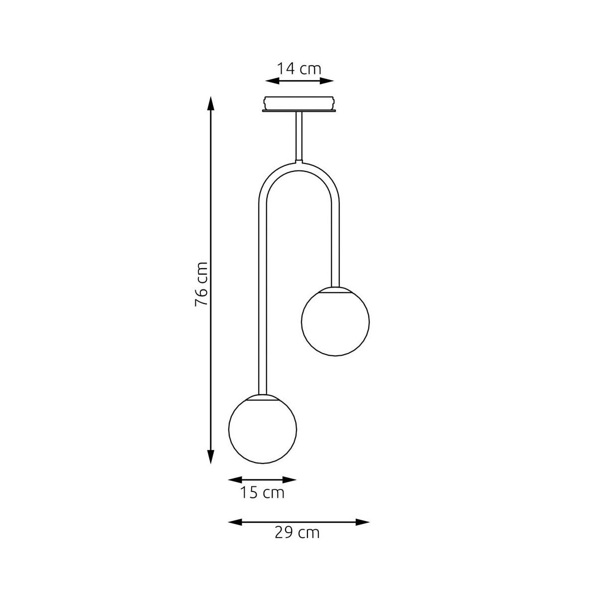 Emibig ATRIA 2 BL GRAFIT EM1384/2 kolor czarny z kategorii lampy sufitowe