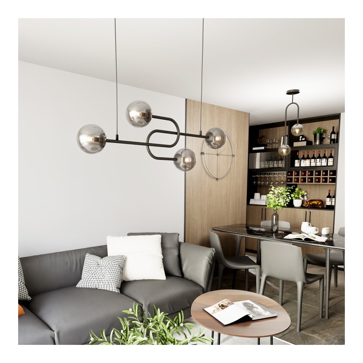 Emibig ATRIA 4 BL GRAFIT EM1384/4 kolor czarny z kategorii lampy sufitowe