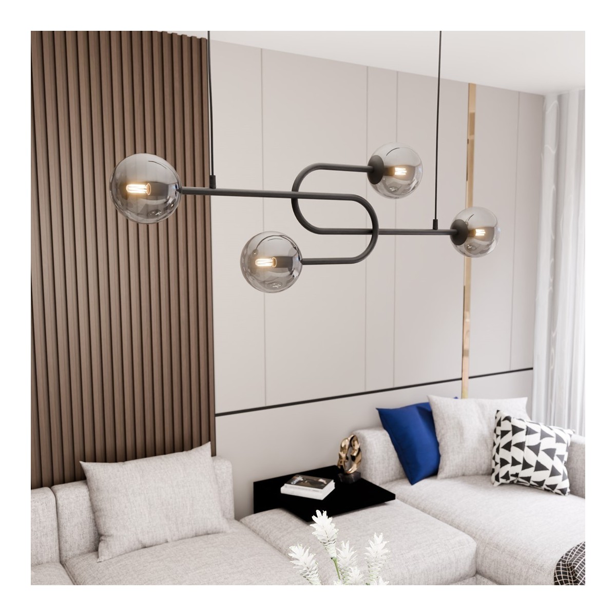 Emibig ATRIA 4 BL GRAFIT EM1384/4 kolor czarny z kategorii lampy sufitowe