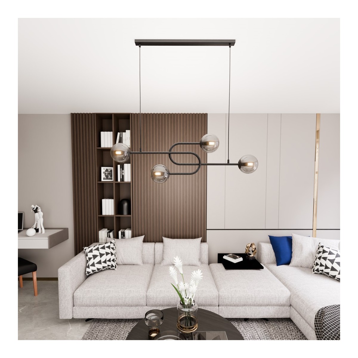 Emibig ATRIA 4 BL GRAFIT EM1384/4 kolor czarny z kategorii lampy sufitowe