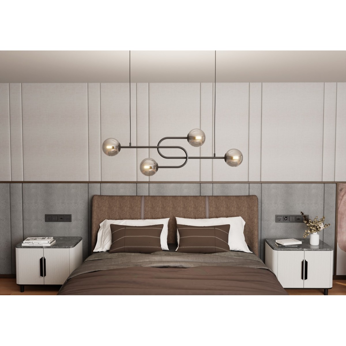 Emibig ATRIA 4 BL GRAFIT EM1384/4 kolor czarny z kategorii lampy sufitowe