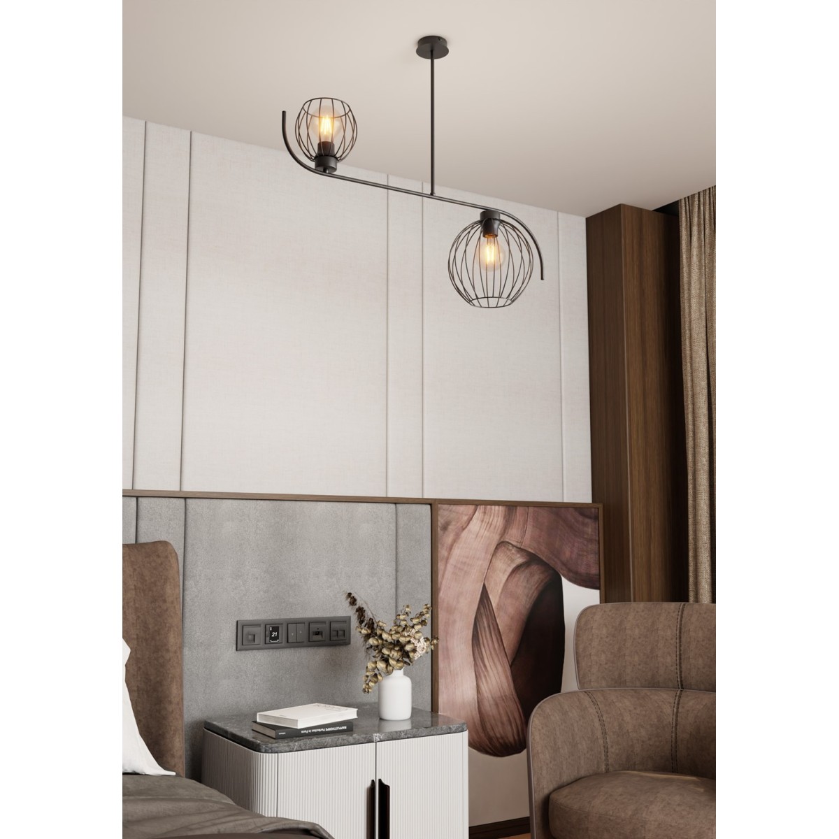 Emibig ECHO 2 BL EM1385/2 kolor czarny z kategorii lampy sufitowe